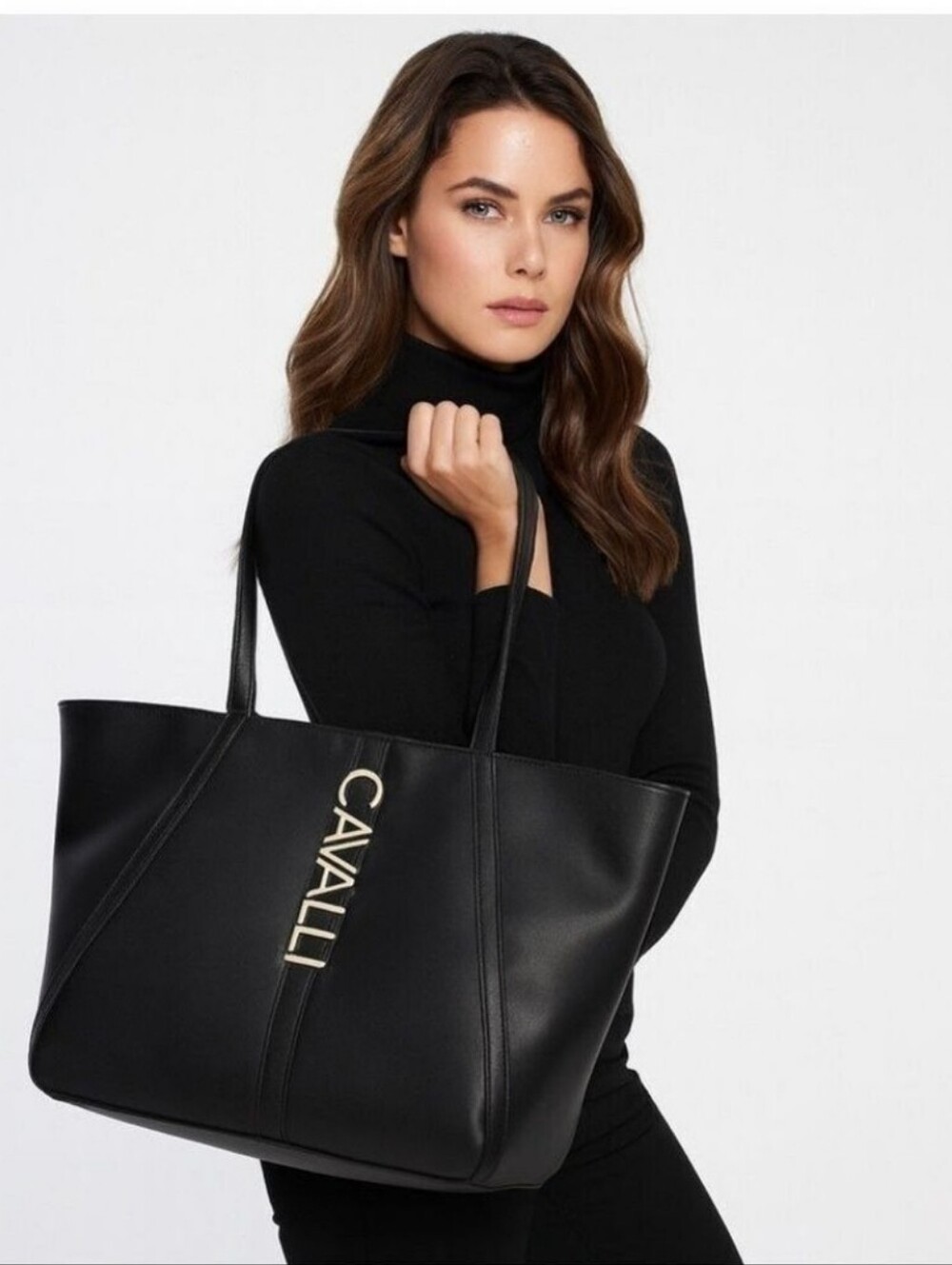 Cavalli Class Black Tote NWT By Roberto Cavalli